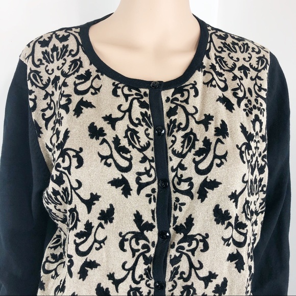 Ronni Nicole XL Brown Black Glitters Sweater - Picture 2 of 8